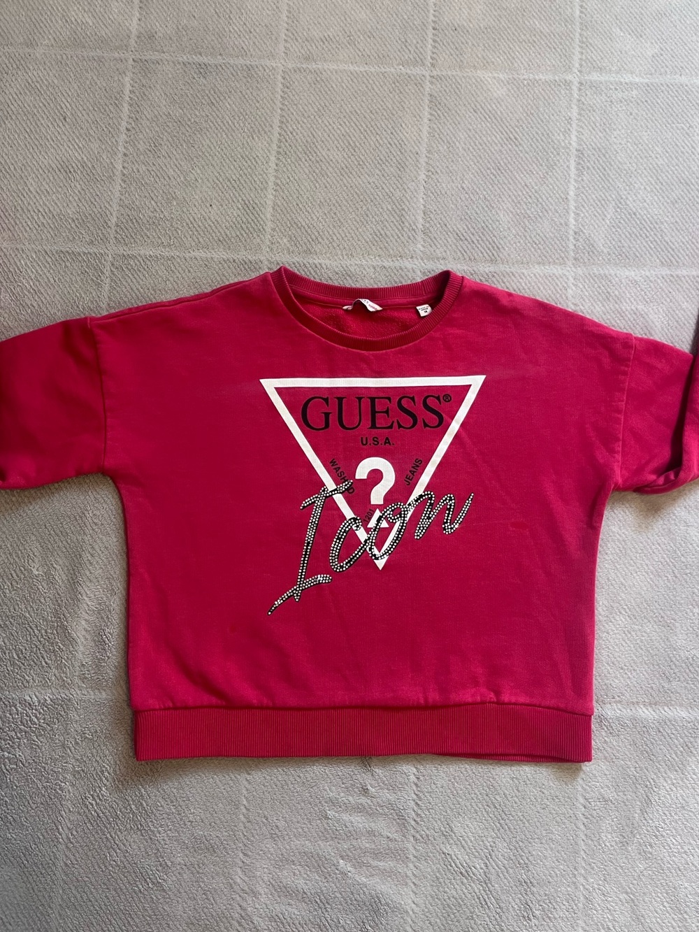 GUESS Red Logo Sweatshirt